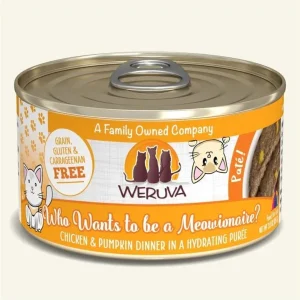 Weruva Cat Pate Who wants to be a Meowionaire Chicken and Pumpkin Dinner 3 oz. 8 ct