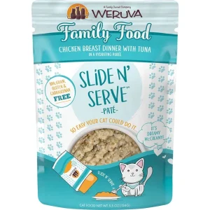 Weruva Cat Pates Family Wet Cat Food Chicken Breast Dinner with Tuna, 5.5 oz each, Case of 12