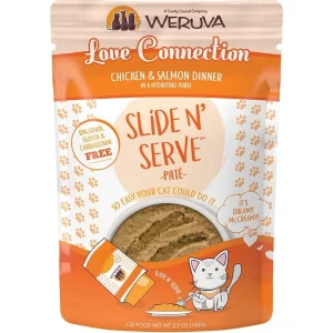 Weruva Cat Pates Love Connection Chicken and Salmon Dinner, 5.5 oz each, Case of 12