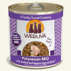 Weruva Cat Polynesian BBQ with Grilled Red Bigeye in Gravy, 10 oz each, Case of 12