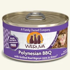 Weruva Cat Polynesian BBQ with Grilled Red Bigeye in Gravy, 3 oz each, Case of 24