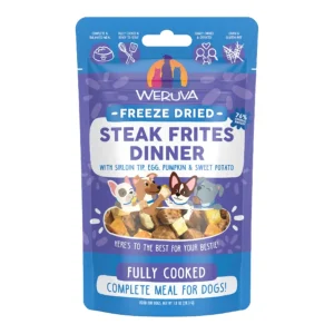 Weruva Dog Freeze-Dried Steak Frites Dinner Dog Food, 1 oz each, Case of 12