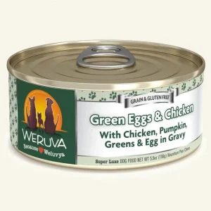 Weruva Dog Green Eggs and Chicken with Chicken, Pumpkin, Greens and Egg in Gravy, 5.5 oz each, Case of 24