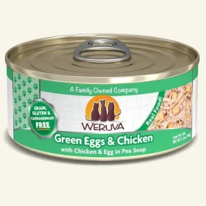 Weruva Green Eggs and Chicken with Chicken and Egg in Pea Soup, 5.5 oz each, Case of 24