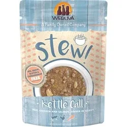 Weruva Kettle Call Beef, Chicken and Salmon Stew Wet Cat Food 3 oz Pouch 12 ct