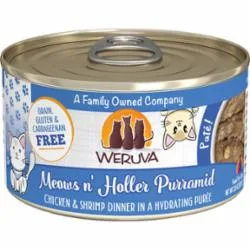 Weruva Pate Meow's and Hollar Purramid Canned Cat Food - 3 Oz - Case of 12