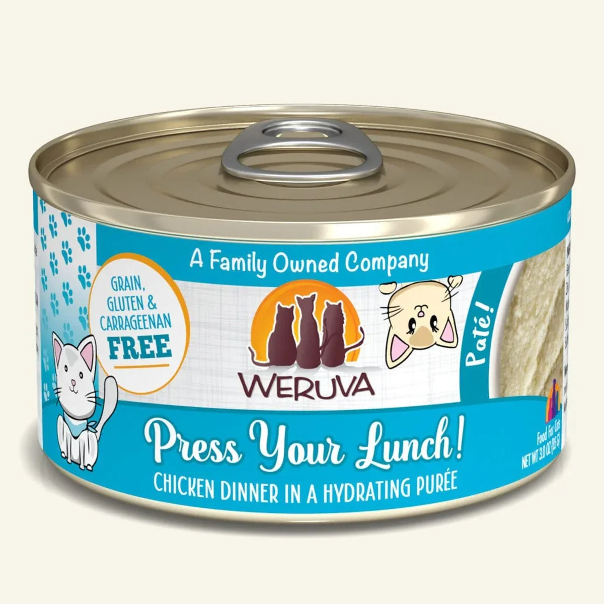 Weruva Pate Press Dinner Canned Cat Food - 3 Oz - Case of 12
