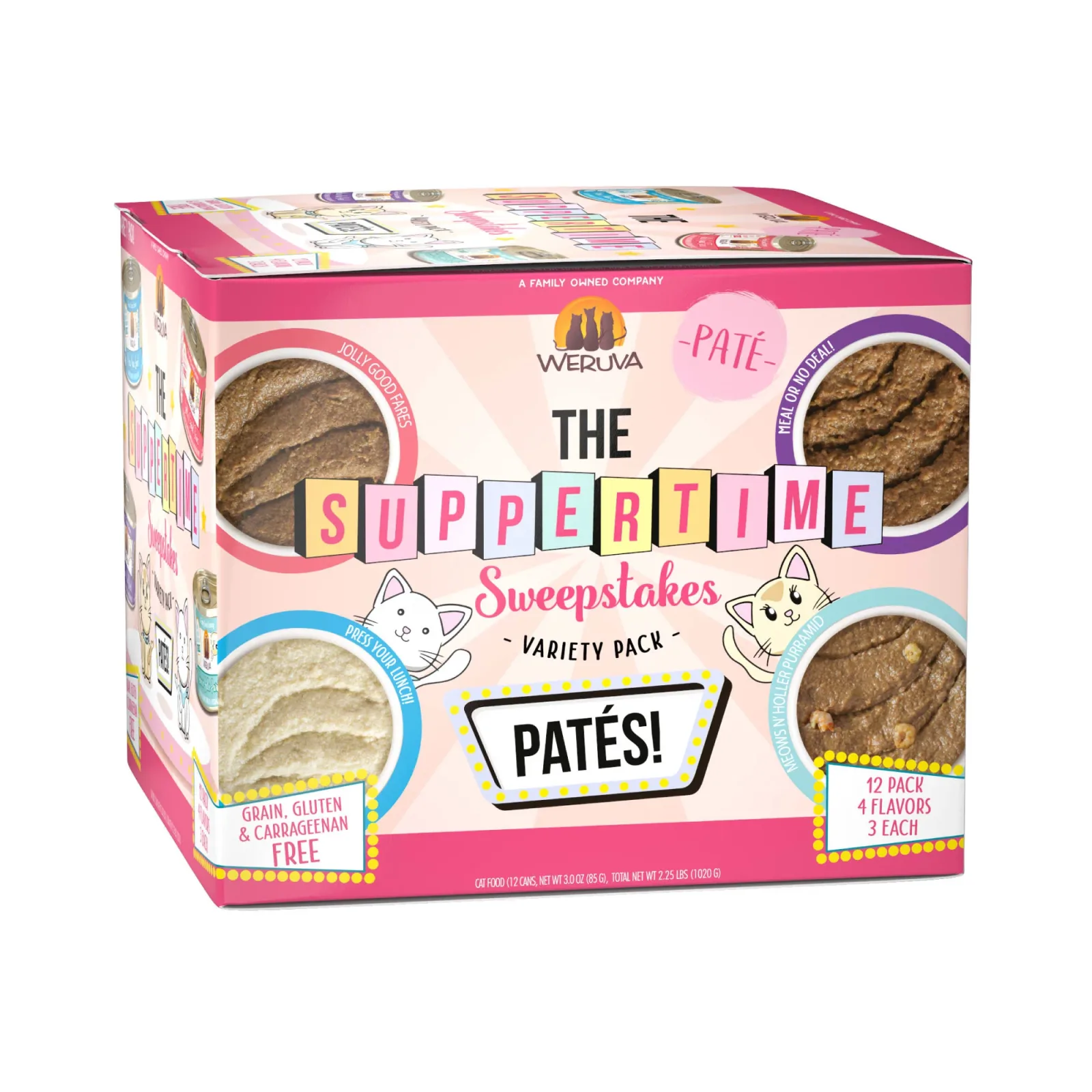Weruva Pate Suppertime Variety Pack Canned Cat Food - 3 Oz - Case of 12