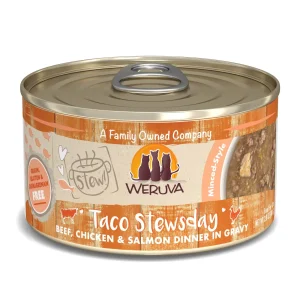 Weruva Taco Stewsday Beef Chicken and Salmon Canned Cat Food - 2.8 Oz - Case of 12