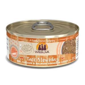 Weruva Taco Stewsday Beef Chicken and Salmon Canned Cat Food - 5.5 Oz - Case of 8