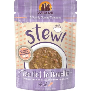 Weruva Too Hot To Handle Chicken, Duck and Salmon Stew Wet Cat Food 3 oz Pouch 12 ct