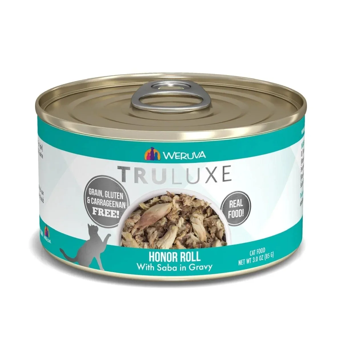 Weruva Truluxe Honor Roll Saba Mackerel Wet Cat Food, 3 oz each, Case of 24