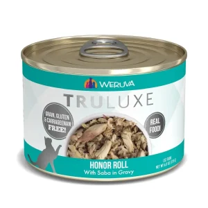 Weruva Truluxe Honor Roll Saba Mackerel Wet Cat Food, 6 oz each, Case of 24