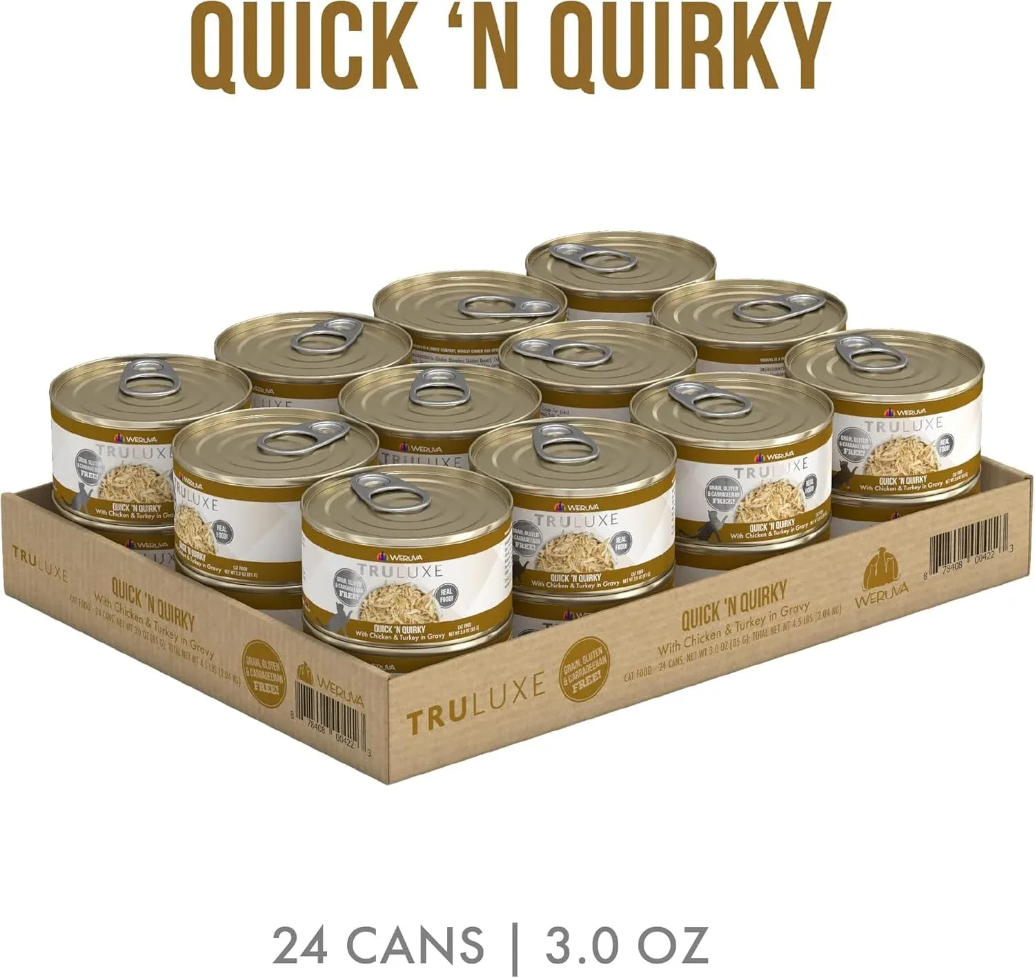 Weruva TruLuxe Quick N' Quirky Canned Cat Food - 3 Oz - Case of 24 - Image 2
