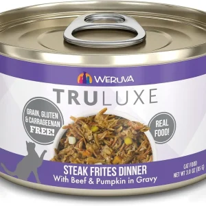 Weruva TruLuxe Steak Frites Canned Cat Food - 3 Oz - Case of 24