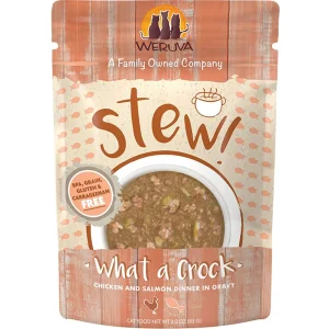 Weruva What A Crock Chicken and Salmon Stew Wet Cat Food 3 oz Pouch 12 ct