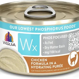 Weruva Wx Phos Focused Chicken Puree Grain-Free Wet Cat Food, 3 oz. 12 ct