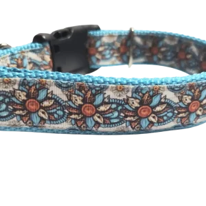 Western Floral Nylon Dog Collar