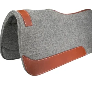 Western Saddle Pad - 1 in Thick Woolen Felt Saddle Pad with Wither Relief & Wear Leathers - TuffRider San Antonio