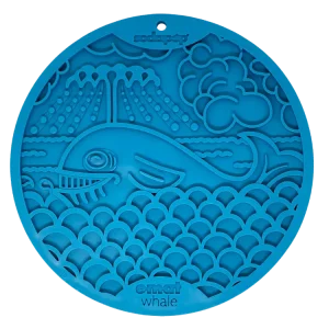 Whale eMat - Enrichment Lick Mat for Dogs and Cats - with Suction Cups
