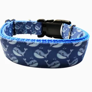 Whale Nylon Dog Collar