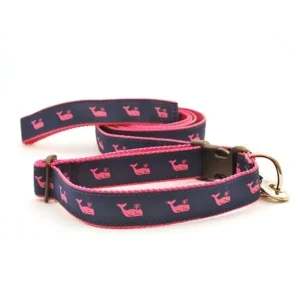Whale -- Pink on Navy