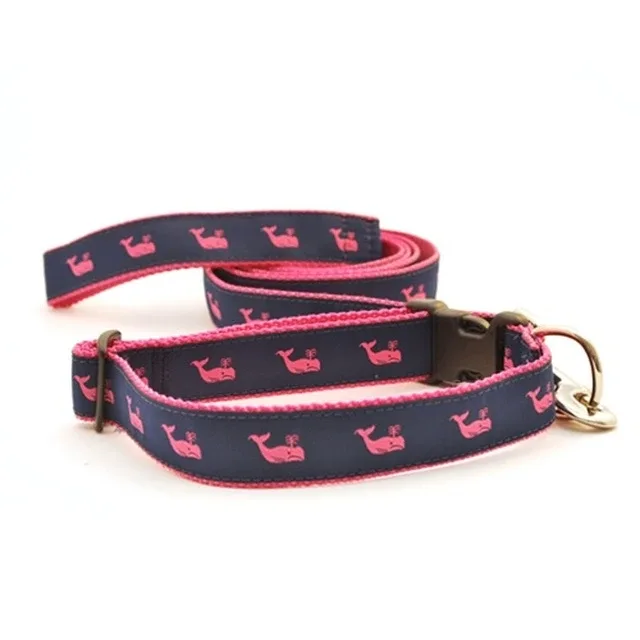 Whale -- Pink on Navy