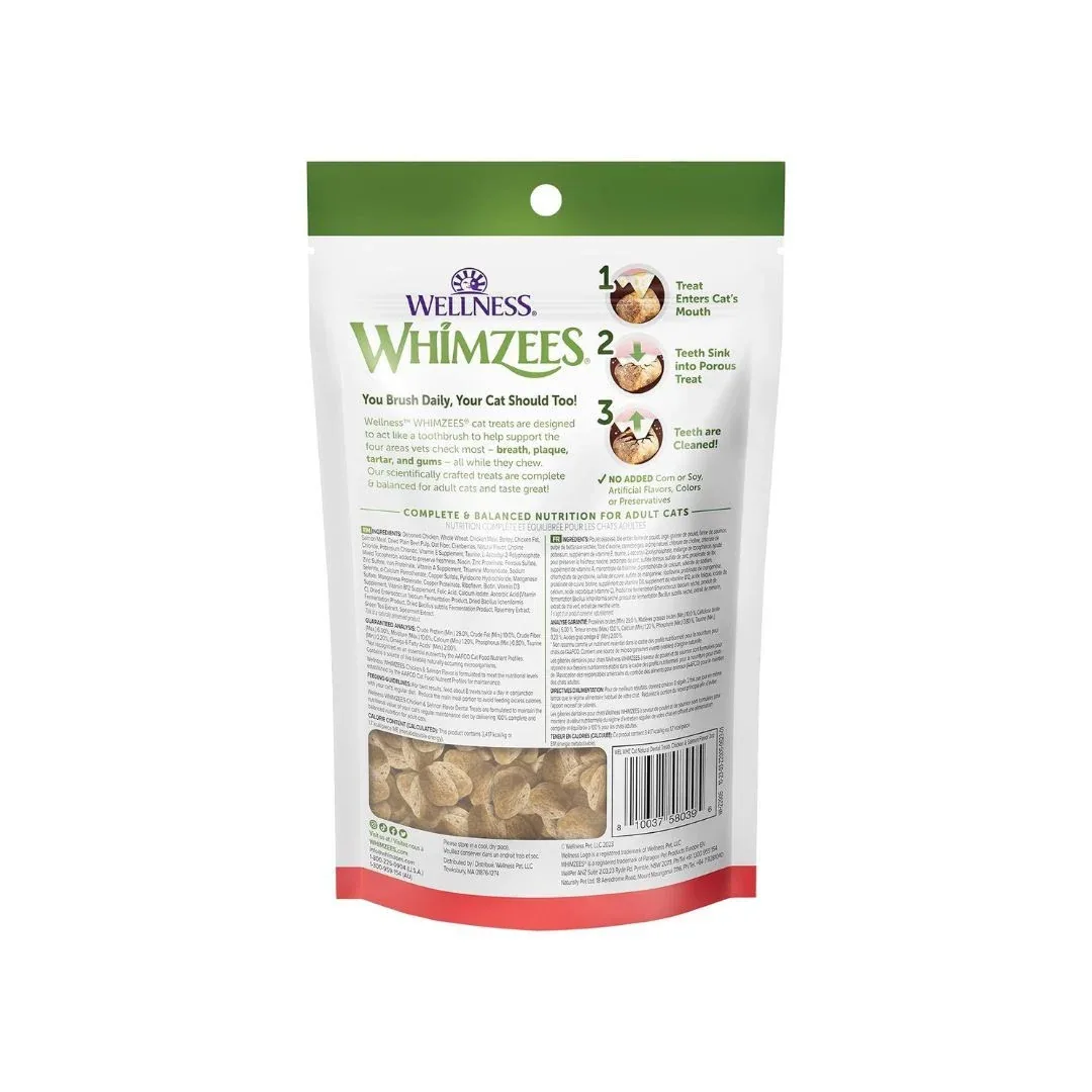 Whimzees Cat Dental Cat Treat Chicken Salmon 2 oz - Image 2