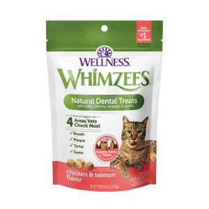 Whimzees Cat Dental Cat Treat Chicken Salmon 4.5 oz