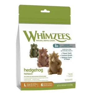 Whimzees Hedgehog Large, 12.7 oz Bag
