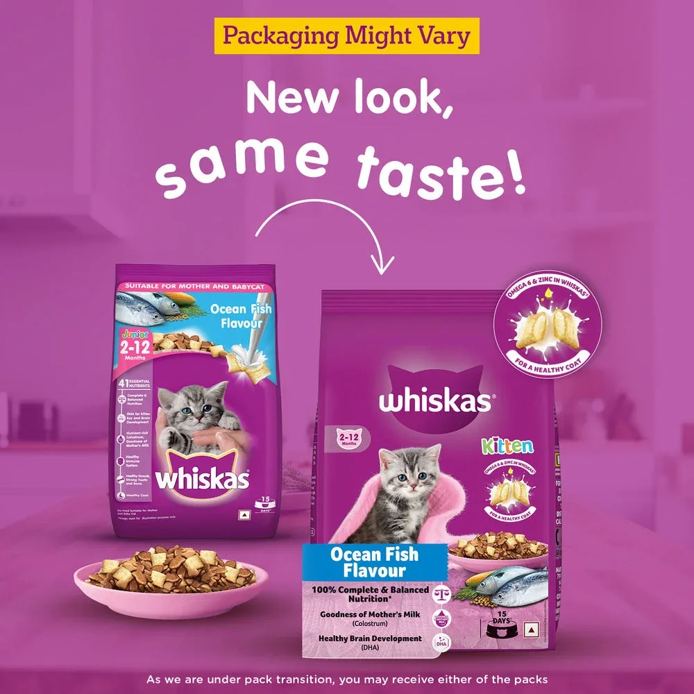 Whiskas Ocean Fish Kitten/Mother and Baby Cat Dry Food - Image 2
