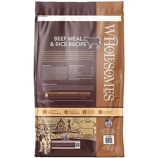 Wholesomes Dog Adult Beef Meal & Rice (40lb) - Image 2