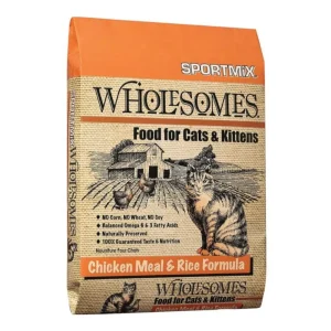 Wholesomes Dry Cat Food Chicken Meal & Rice, 15 lb