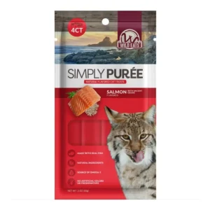 Wild Eats Cat Puree Cat Treats Salmon, 4-Count