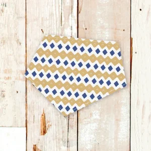 "Winter Blue and Gold" Dog Bandana
