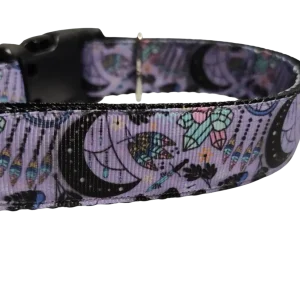 Witchy Crystals Nylon Dog Collar