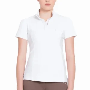 Women's Equestrian Show Shirt - Short Sleeve Competition Shirt with UV Protection & Moisture Wicking - Equine Couture Cara