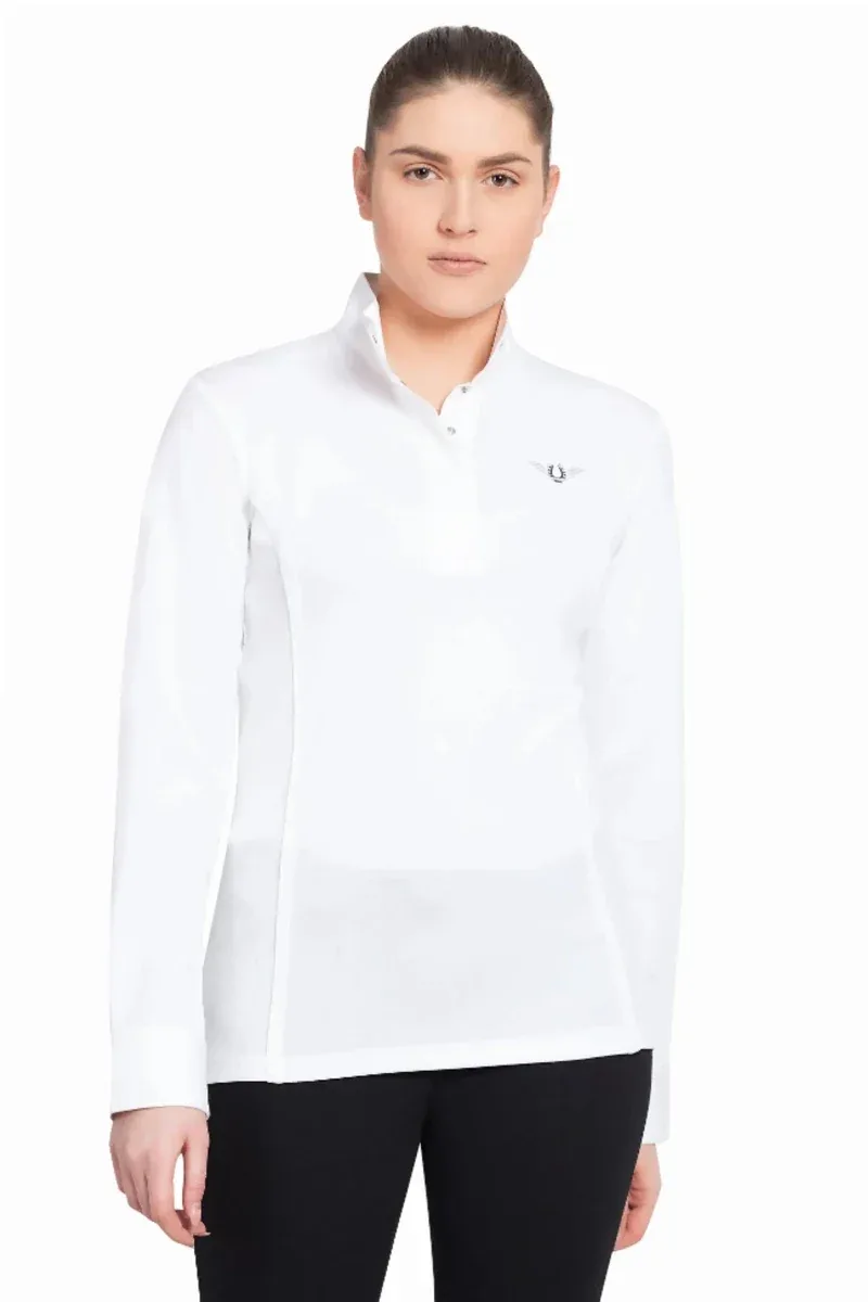 Women's Long Sleeve Show Shirt - Quick-Dry Moisture-Wicking Equestrian Competition Shirt