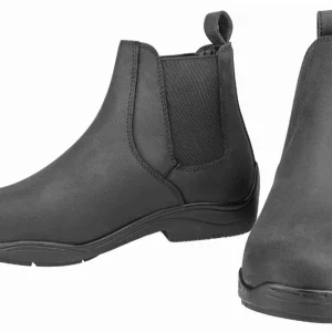 Women's Paddock Boots - Pull-On Equestrian Riding Boots with Elastic Gussets & Coated Leather - TuffRider