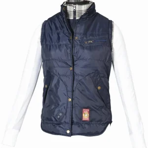 Women's Quilted Classic Vest - Wind-Blocking Equestrian Vest with Snap Front & Dual Zipper - 5/A Baker