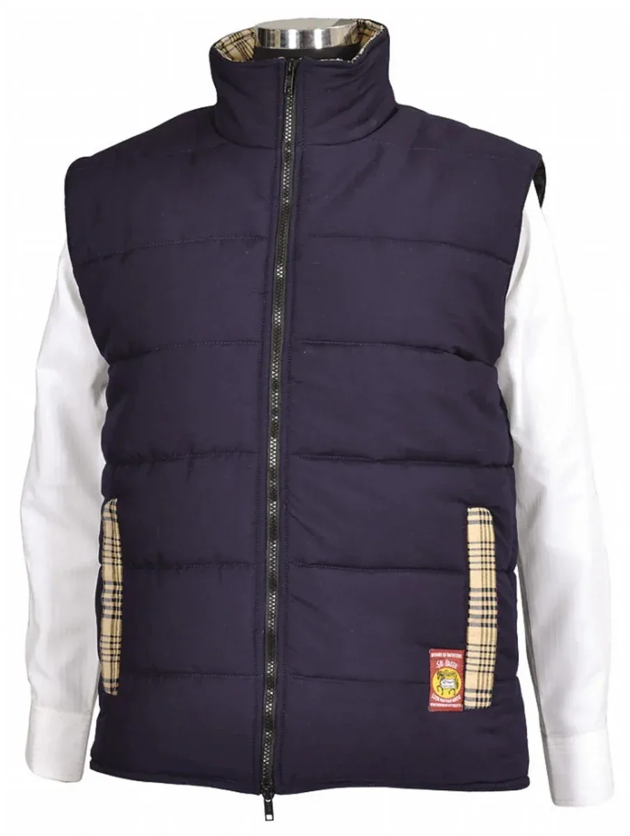 Women's Quilted Equestrian Vest - Country Style Riding Vest with Plaid Lining & Side Gussets - 5/A Baker - Image 2