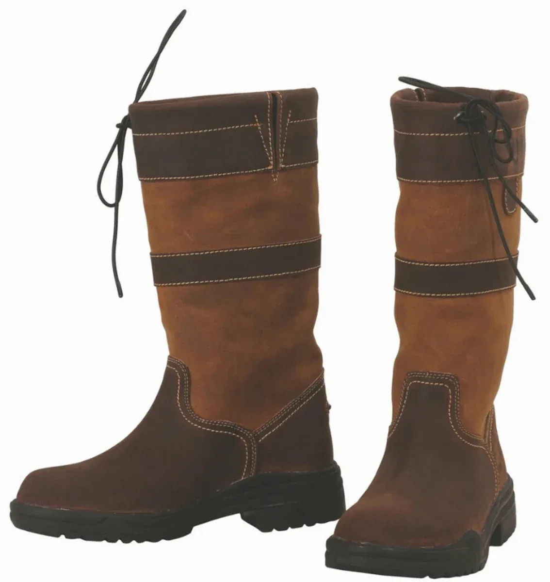 Women's Short Country Boots - Water-Resistant Barn Boots with Drawstring Closure - Image 2