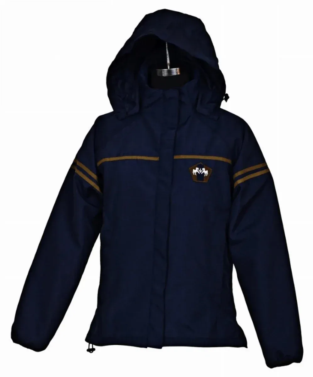 Women's Waterproof Riding Jacket - Breathable Ripstop Equestrian Rain Jacket with Stowaway Hood - Equine Couture Farm House - Image 2
