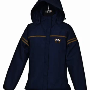 Women's Waterproof Riding Jacket - Breathable Ripstop Equestrian Rain Jacket with Stowaway Hood - Equine Couture Farm House
