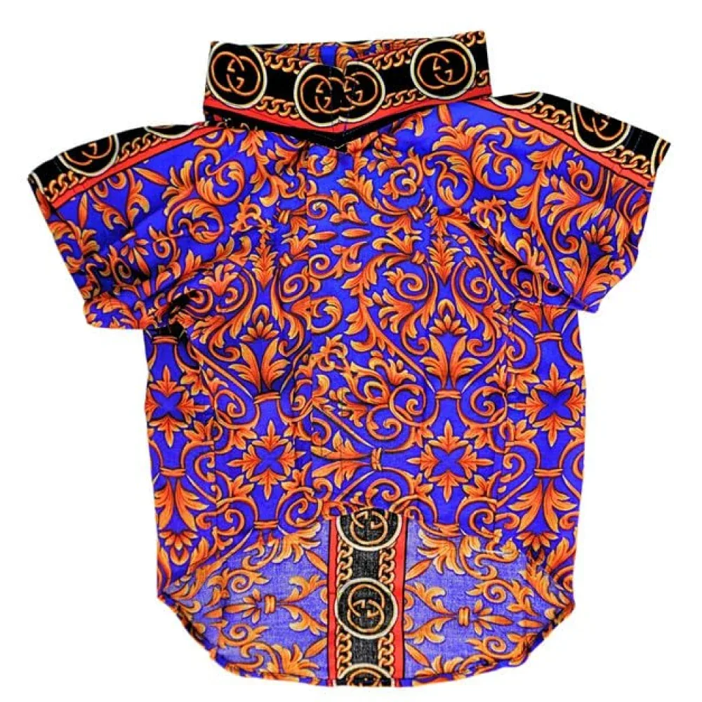 Woofiezz Statement Shirt for Dogs and Cats (Purple Gold)