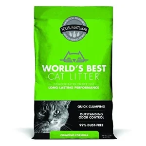 World's Best Cat Litter Green Bag Clumping Litter Cat Litter - 14 lb Bag - Case of 3