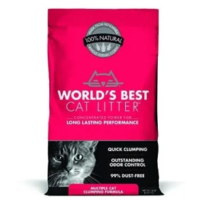 World's Best Cat Litter Red Bag Multi-Cat Multiple Cat Clumping Cat Litter - 14 lb Bag - Case of 3
