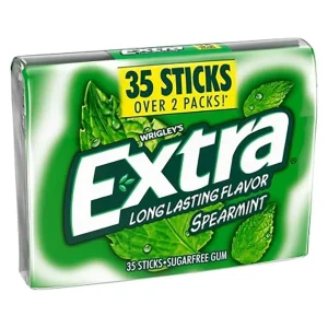 Wrigley's Extra Sugarfree Gum Spearmint 35 ct. 3.09 oz.
