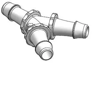 Y Hose Barb Connectors, 3/8" Insert