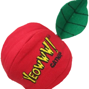 Yeowww! Apple Catnip Cat Toy, Red, Green